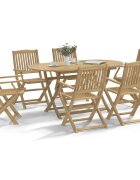 vidaXL Сгъваеми столове 6 бр. 545x58x90 см Масивна дървесина акация