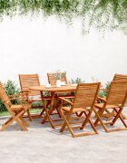 vidaXL Сгъваеми столове 6 бр. 57x66x95 см Масивна дървесина акация