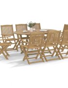 vidaXL Сгъваеми столове 8 бр. 545x58x90 см Масивна дървесина акация