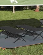 vidaXL Сгъваемо къмпинг легло 2 бр. Черно 210 x 80 x 46 см