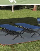vidaXL Сгъваемо къмпинг легло 2 бр. Синьо 210 x 80 x 46 см