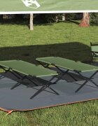 vidaXL Сгъваемо къмпинг легло 2 бр. Зелен 210 x 80 x 46 см