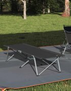 vidaXL Сгъваемо къмпинг легло Черно 194 x 625 x 425 см