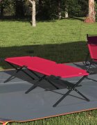 vidaXL Сгъваемо къмпинг легло Червено 210 x 80 x 46 см