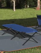vidaXL Сгъваемо къмпинг легло Синьо 210 x 80 x 46 см Оксфордска тъкан