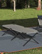 vidaXL Сгъваемо къмпинг легло Сив 210 x 80 x 46 см Оксфордска тъкан