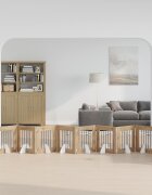 vidaXL Сгъваемо кучешко ограждение с подложки 8 бр. Дъб артизан 60 cm