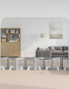 vidaXL Сгъваемо кучешко ограждение с подложки 8 бр. Сив Сонома 60 cm