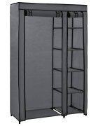 vidaXL Сглобяем гардероб сив 110x45x175 см текстил