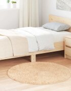 vidaXL Шаги килим с дълъг косъм NAVARRA Бежов 100x100 см полиестер