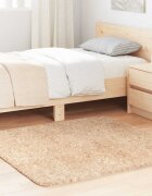 vidaXL Шаги килим с дълъг косъм NAVARRA Бежов 120x120 см полиестер