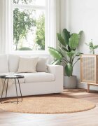 vidaXL Шаги килим с дълъг косъм NAVARRA Бежов 160x160 см полиестер