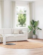vidaXL Шаги килим с дълъг косъм NAVARRA Бежов 240x240 см полиестер