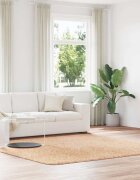 vidaXL Шаги килим с дълъг косъм NAVARRA Бежов 240x240 см полиестер