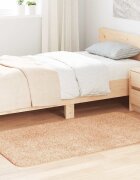 vidaXL Шаги килим с дълъг косъм NAVARRA Бежов 80x150 см полиестер