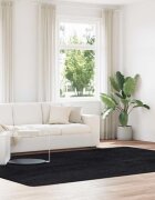 vidaXL Шаги килим с дълъг косъм NAVARRA черен 240x340 см полиестер
