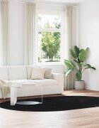 vidaXL Шаги килим с дълъг косъм NAVARRA черен 300x200 см полиестер