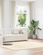 vidaXL Шаги килим с дълъг косъм NAVARRA кремав 240x240см полиестер