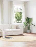 vidaXL Шаги килим с дълъг косъм NAVARRA кремав 240x240см полиестер