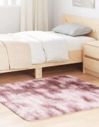 vidaXL Шаги килим с дълъг косъм NAVARRA прашно розов 120x120 см