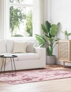 vidaXL Шаги килим с дълъг косъм NAVARRA прашно розов 130x200 см