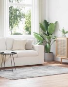 vidaXL Шаги килим с дълъг косъм NAVARRA сребристо сив 130x200 см