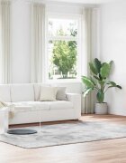 vidaXL Шаги килим с дълъг косъм NAVARRA сребристо сив 200x290 см