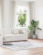 vidaXL Шаги килим с дълъг косъм NAVARRA сребристо сив 240x240 см