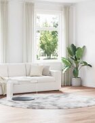 vidaXL Шаги килим с дълъг косъм NAVARRA сребристо сив 240x240 см
