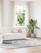 vidaXL Шаги килим с дълъг косъм NAVARRA сребристо сив 240x340 см
