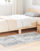 vidaXL Шаги килим с дълъг косъм NAVARRA сребристо сив 80x150 см