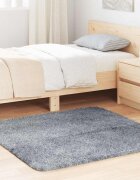 vidaXL Шаги килим с дълъг косъм NAVARRA светлосив 120x120 см