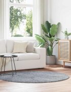 vidaXL Шаги килим с дълъг косъм NAVARRA светлосив 160x160 см
