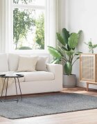 vidaXL Шаги килим с дълъг косъм NAVARRA светлосив 160x230 см