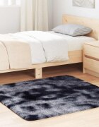 vidaXL Шаги килим с дълъг косъм NAVARRA тъмно сив 120x120 см