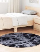 vidaXL Шаги килим с дълъг косъм NAVARRA тъмно сив 120x120 см