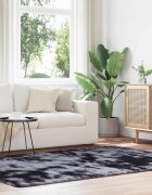 vidaXL Шаги килим с дълъг косъм NAVARRA тъмно сив 160x230 см