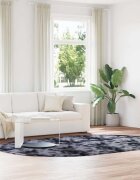 vidaXL Шаги килим с дълъг косъм NAVARRA тъмно сив 300x200 см
