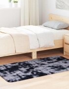 vidaXL Шаги килим с дълъг косъм NAVARRA тъмно сив 80x150 см