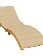 vidaXL Шалте за шезлонг меланж бежово 200x60x4 см плат