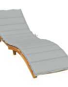 vidaXL Шалте за шезлонг меланж светлосиво 200x60x4 см плат