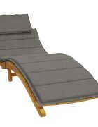 vidaXL Шалте за шезлонг меланж тъмносиво 186x58x4 см плат