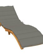 vidaXL Шалте за шезлонг меланж тъмносиво 200x50x4 см плат