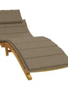 vidaXL Шалте за шезлонг меланж таупе 186x58x4 см плат