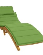 vidaXL Шалте за шезлонг меланж зелено 186x58x4 см плат