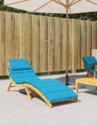 vidaXL Шалте за шезлонг синьо 186x58x4 см Оксфорд плат