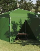 vidaXL Шатър 243 x 243 x 251 см Зелено текстил