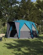 vidaXL Шатор за 6 души с покрив Синьо 425 x 396 x 222 см