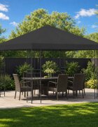 vidaXL Шатра 3 x 3 m Антрацит Полиестер и стомана 190 gsm