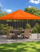 vidaXL Шатра 3 x 3 m Оранжево Полиестер и стомана 190 gsm